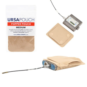 Ursa Straps Popper Pouch - Medium (Beige)