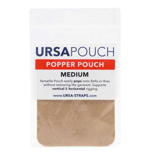 Ursa Straps Popper Pouch - Medium (Beige)