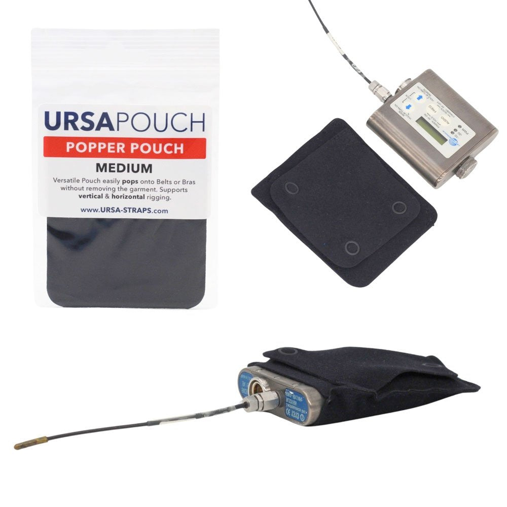 Ursa Straps Popper Pouch - Medium (Black)