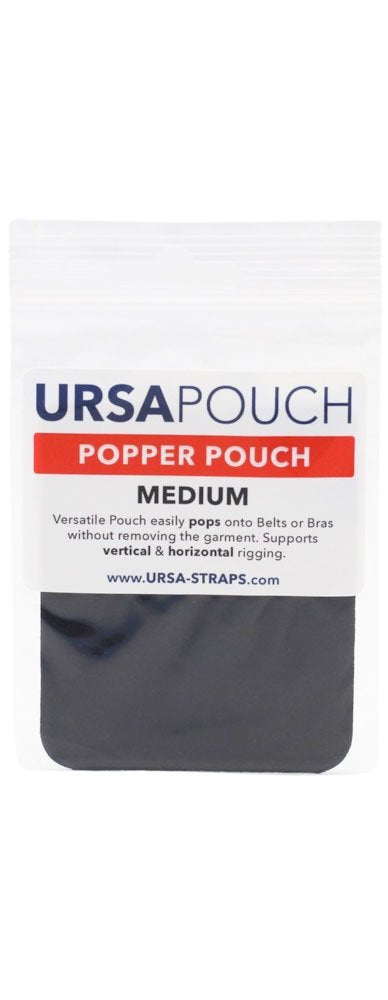 Ursa Straps Popper Pouch - Medium (Black)