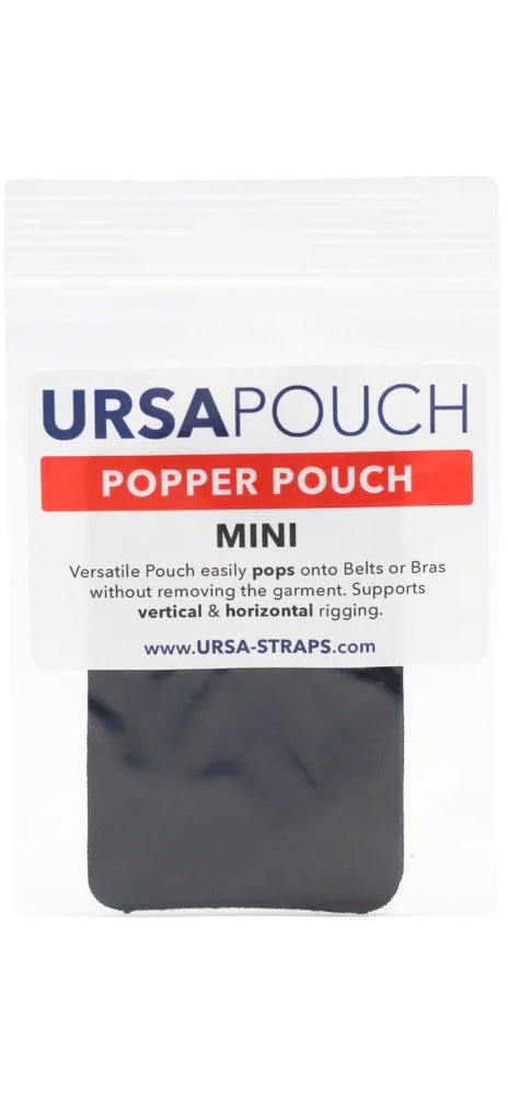 Ursa Straps Popper Pouch - Mini (Black)