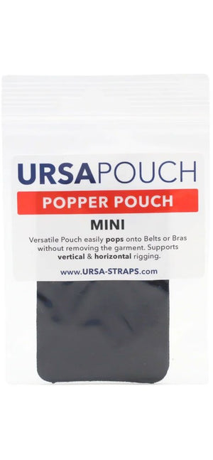 Ursa Straps Popper Pouch - Mini (Black)