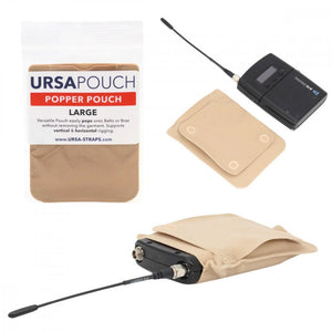 Ursa Straps Popper Pouch - Large (Beige)