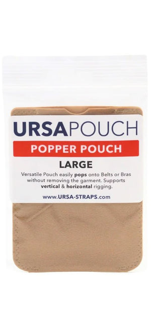 Ursa Straps Popper Pouch - Large (Beige)