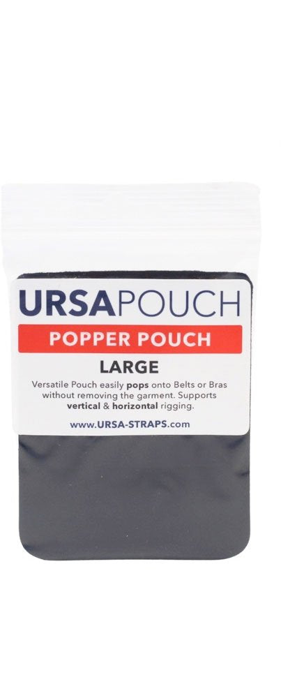 Ursa Straps Popper Pouch - Large (Black)