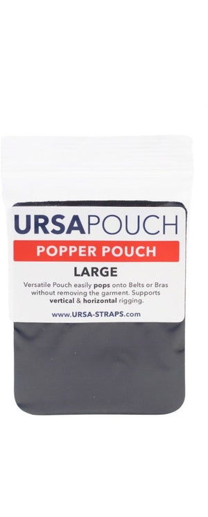 Ursa Straps Popper Pouch - Large (Black)