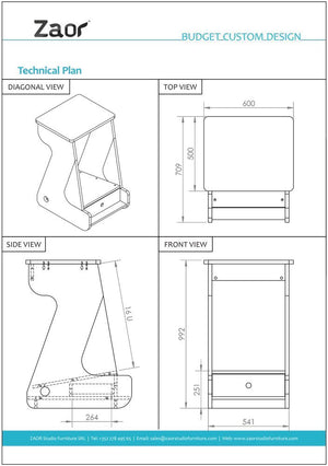 Zaor Miza Rack 16 MKII - Black Oak