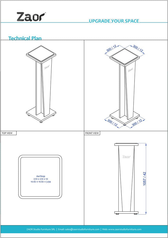 Zaor Miza Stand V42 - Black (Paire)