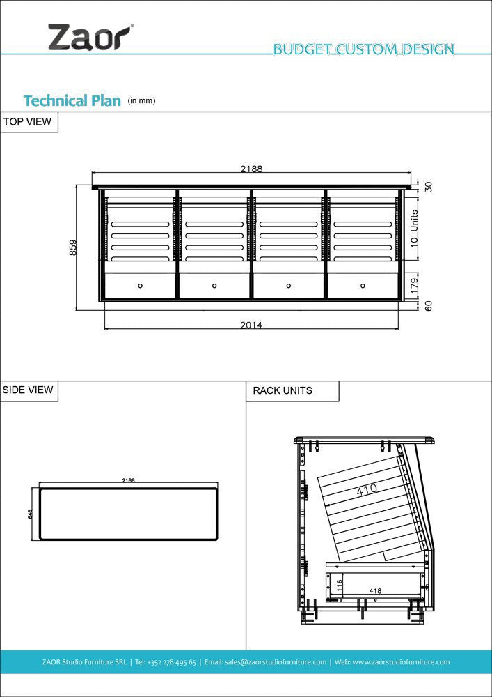 Zaor Rackspace Four - White Gloss