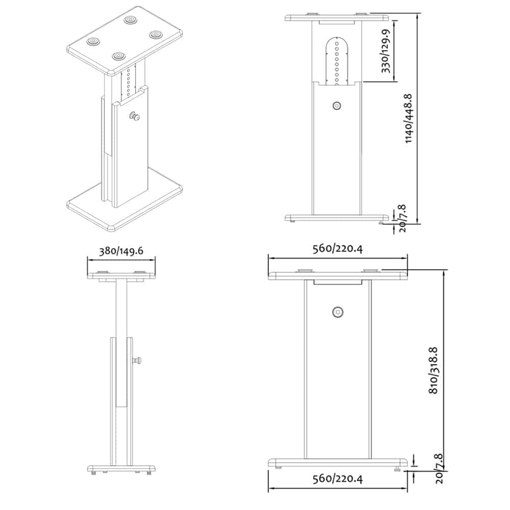 Zaor ISO Stand MkIII 600 - Oak Black