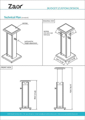 Zaor Monitor Stand - Black Black