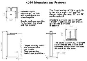 Sound Anchors ADJ4 - Pair 56"
