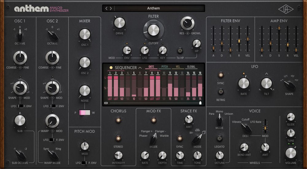 Universal Audio LUNA Anthem Analog Synthesizer