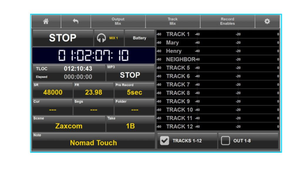 Zaxcom Nomad Touch