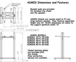 Sound Anchors ADMID 2 - Pair 46" (For ATC SCM45A)
