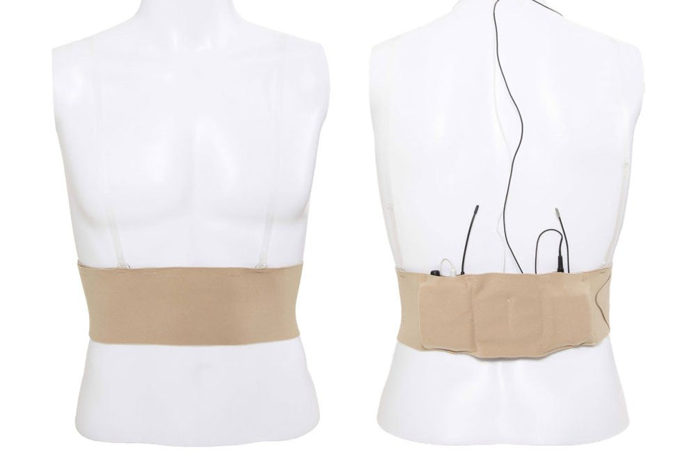 Viviana Straps Extreme Waist Low Profile Double Pouch Strap (Beige)