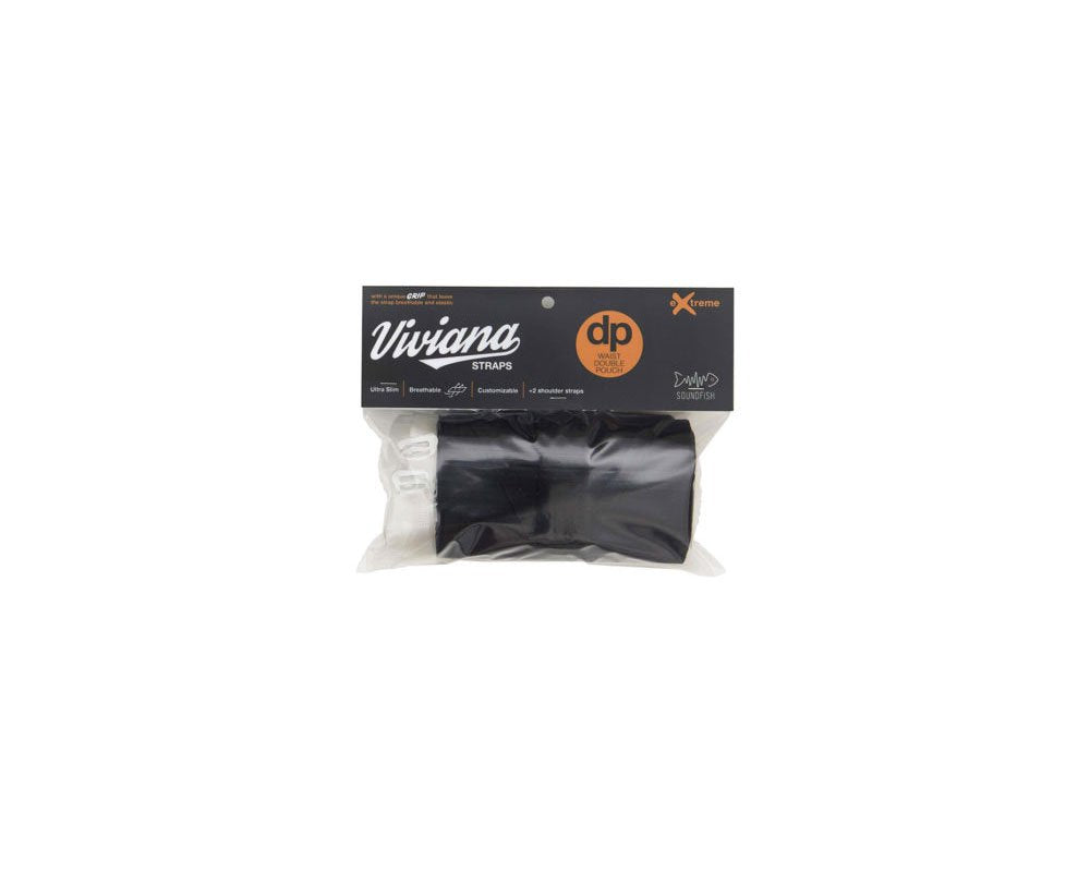 Viviana Straps Extreme Waist Low Profile Double Pouch Strap (Black)