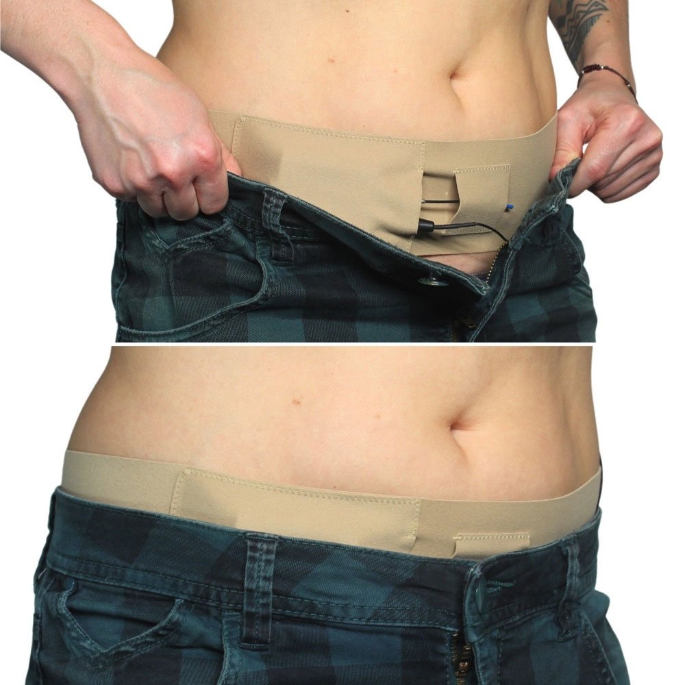 Ursa Straps Waist Sideways Pouch - Medium (Beige)