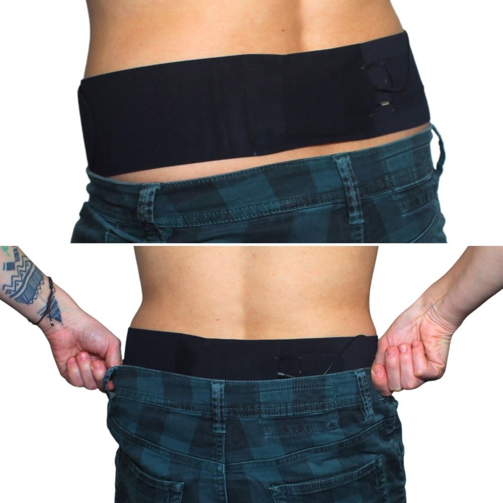 Ursa Straps Waist Sideways Pouch - Medium (Black)