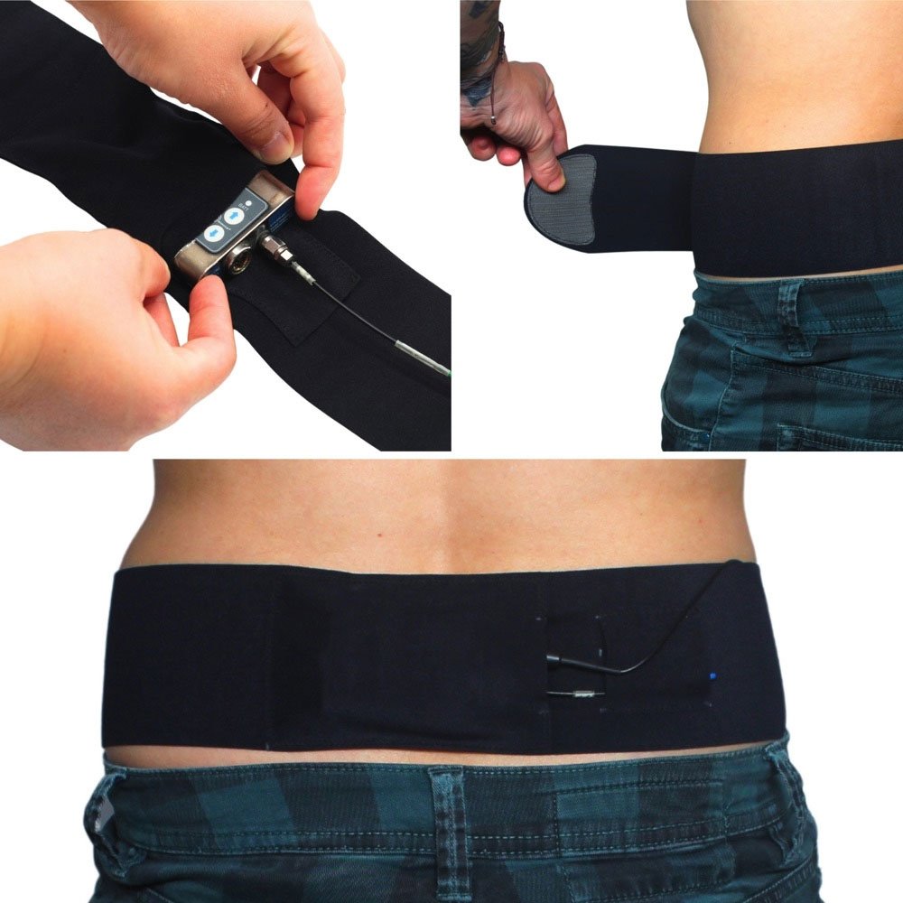Ursa Straps Waist Sideways Pouch - Large (Black)
