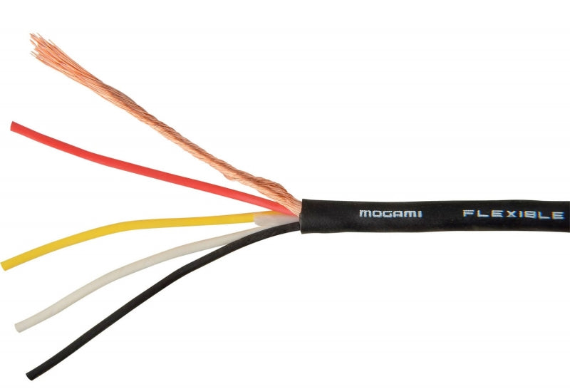Mogami W2893 - 4c. 26awg Mini Quad Mic Cable, Black (price per foot)