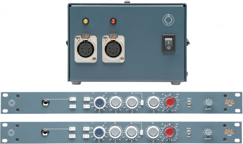 BAE 1084 - Mic Pre/EQ 19'' Rackmount Pair with PSU