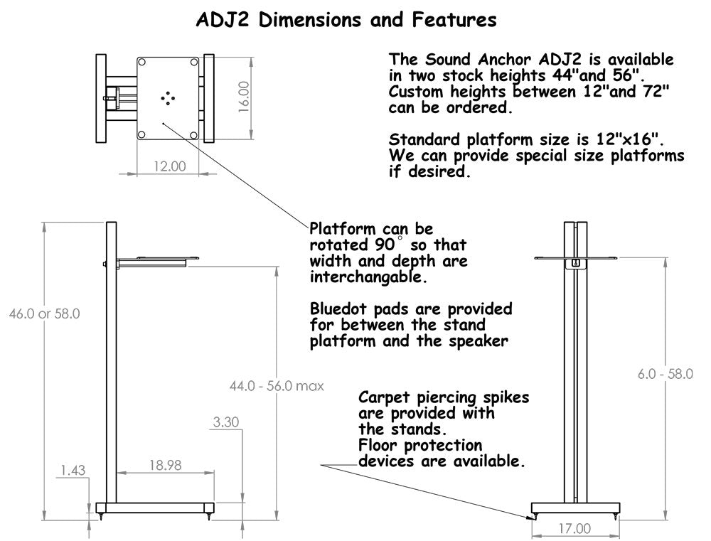 Sound Anchors ADJ2 - Single 44''